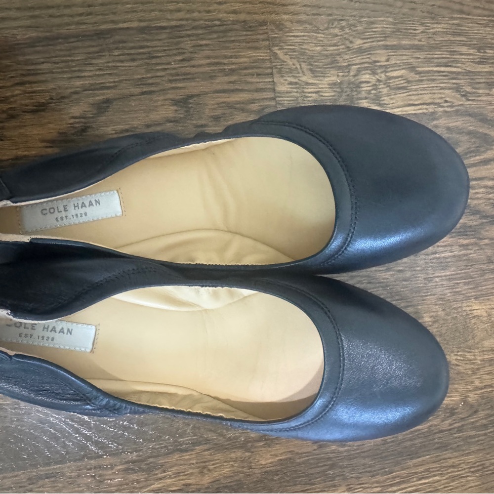 Cole Haan Black Leather Ballet Flats